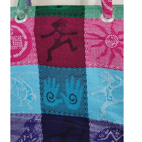 Manzanilla Mexico Tote Bag Colorful Zippered Tote Bright Fun Large Funky Tote - Picture 5 of 8